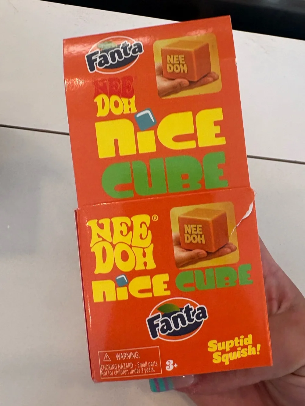 Orange Nee Doh Nice Cube - Orange Stress Squishy Toy
